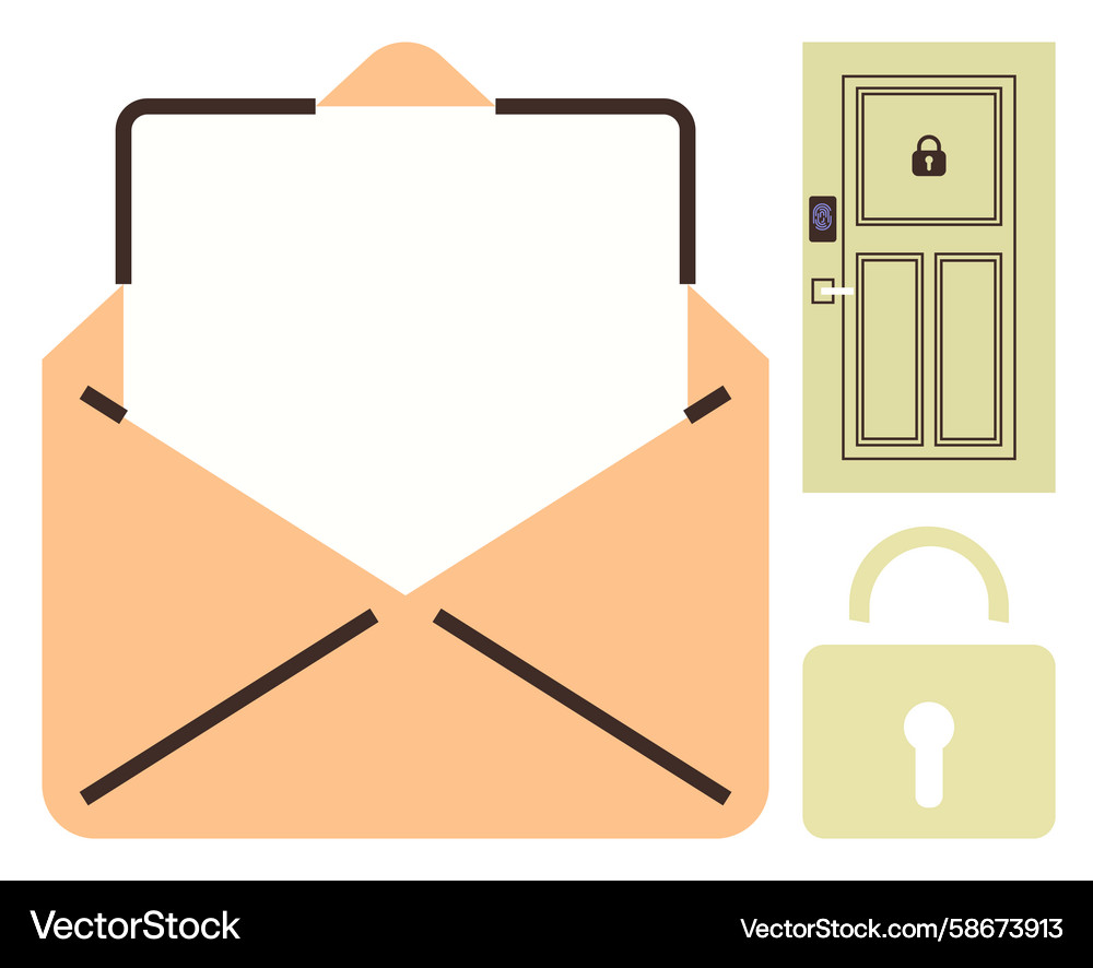 Secure Communication & Data Protection Vector Image