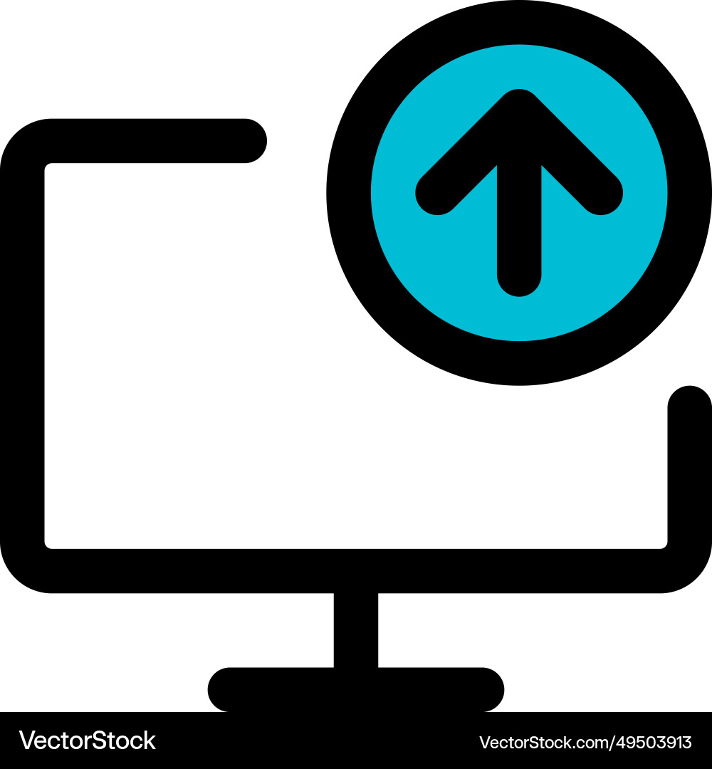 Sending data or files to the monitor Vector Image