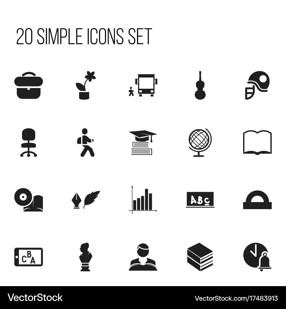 Set of 20 editable science icons includes symbols Vector Image