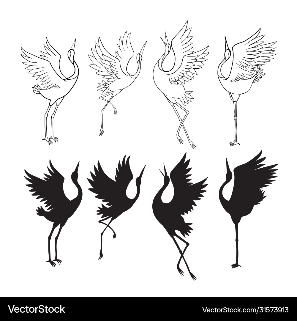 Silhouette or shadow black ink icons crane Silhouette or shadow black ink icons crane vector image