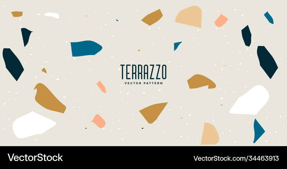 Terrazzo floor tiles pattern texture background vector image