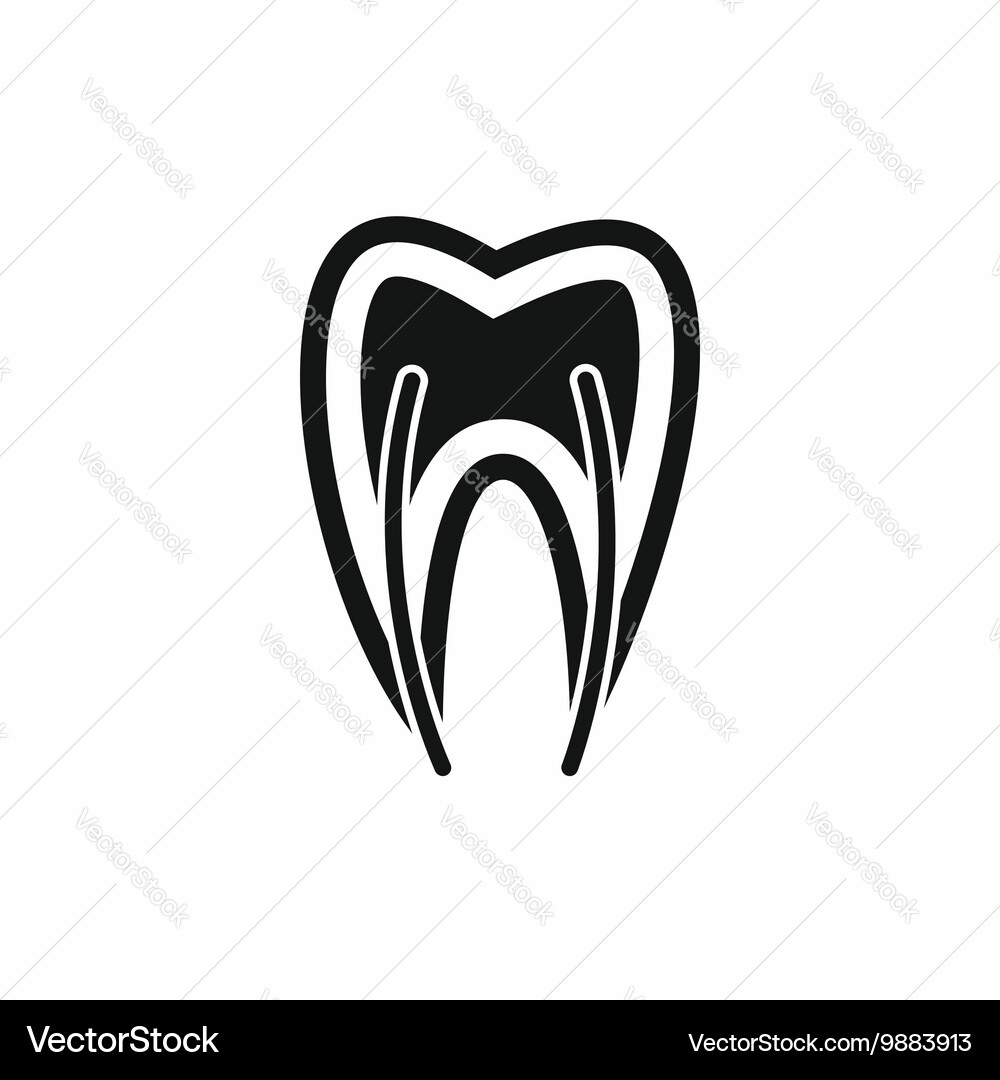 Tooth cross section icon simple style Vector Image