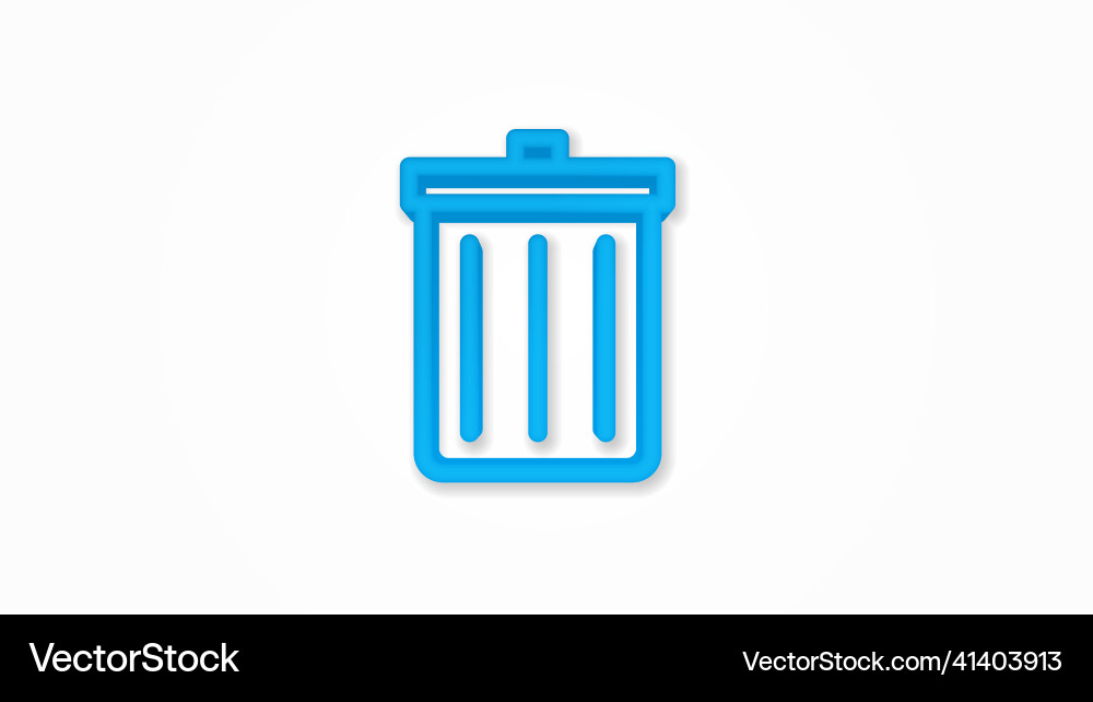Trash garbage realistic icon 3d line Trash garbage realistic icon 3d line vector image