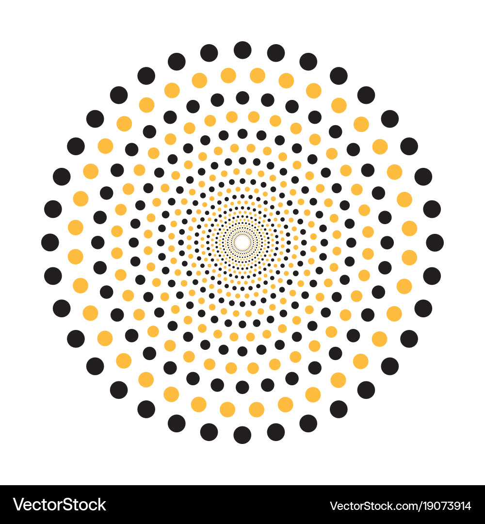 Abstract Concentric Dot Pattern vector image