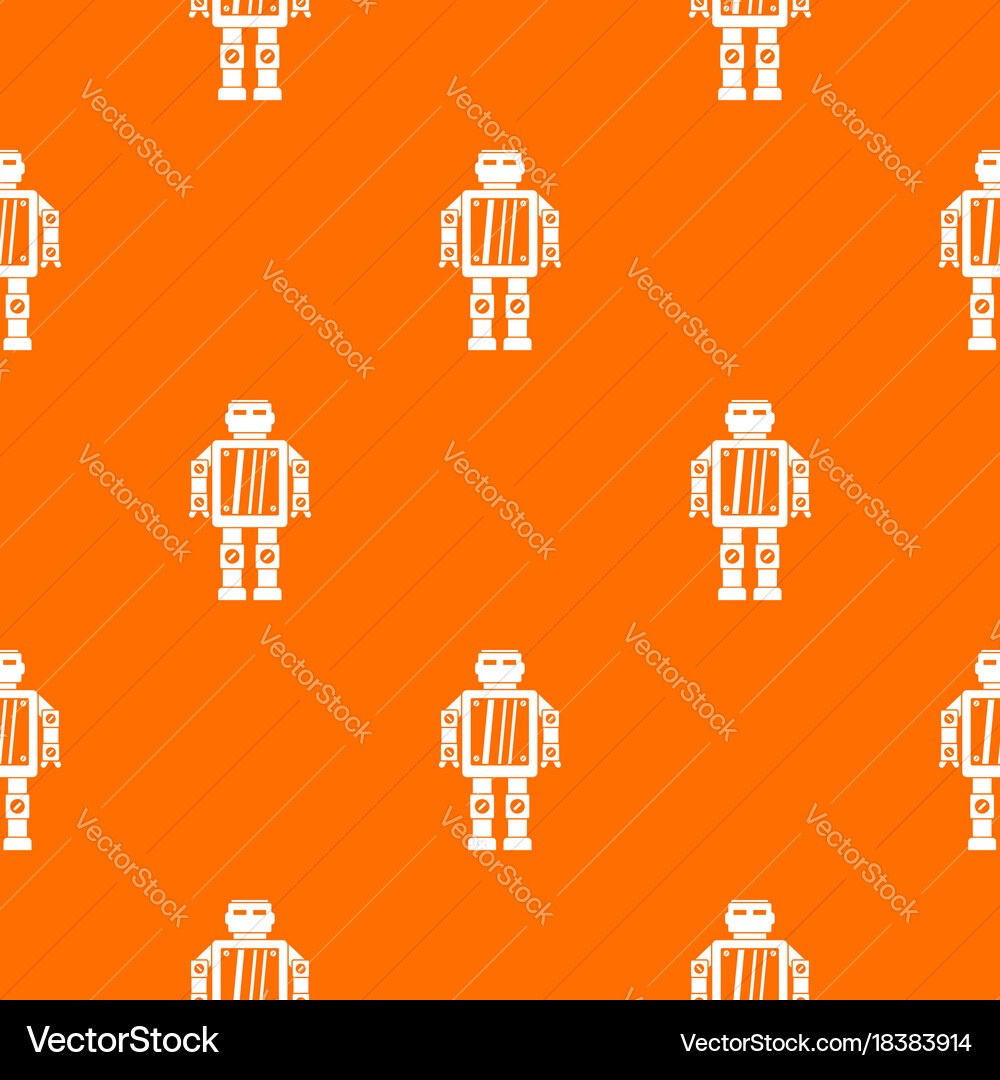 Abstract robot pattern seamless vector image