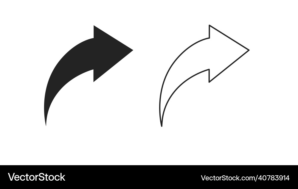 Arrow Icon Set - Communication & Navigation vector image