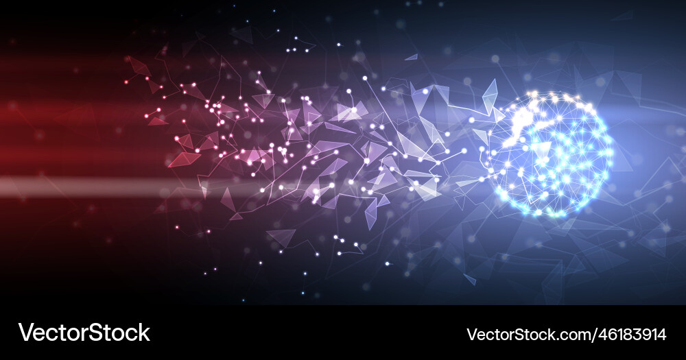 Artificial intelligence technology web background Artificial intelligence technology web background Vector Image