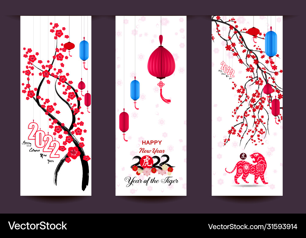 Chinese new year 2022 - tiger lunar Chinese new year 2022 - tiger lunar vector image