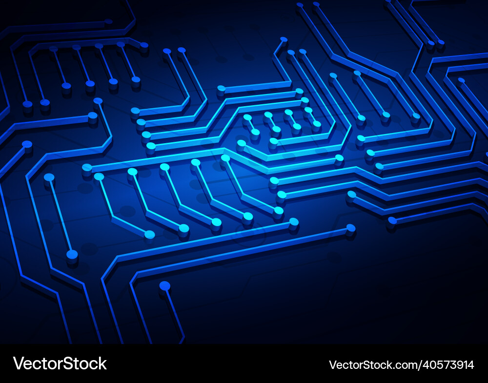 Circuit technology background with hi-tech digital Vector Image