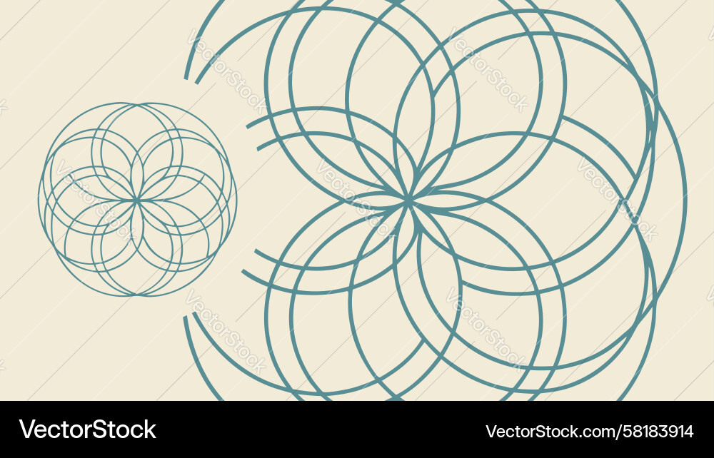 Complex Interlocking Circles Pattern Vector Image