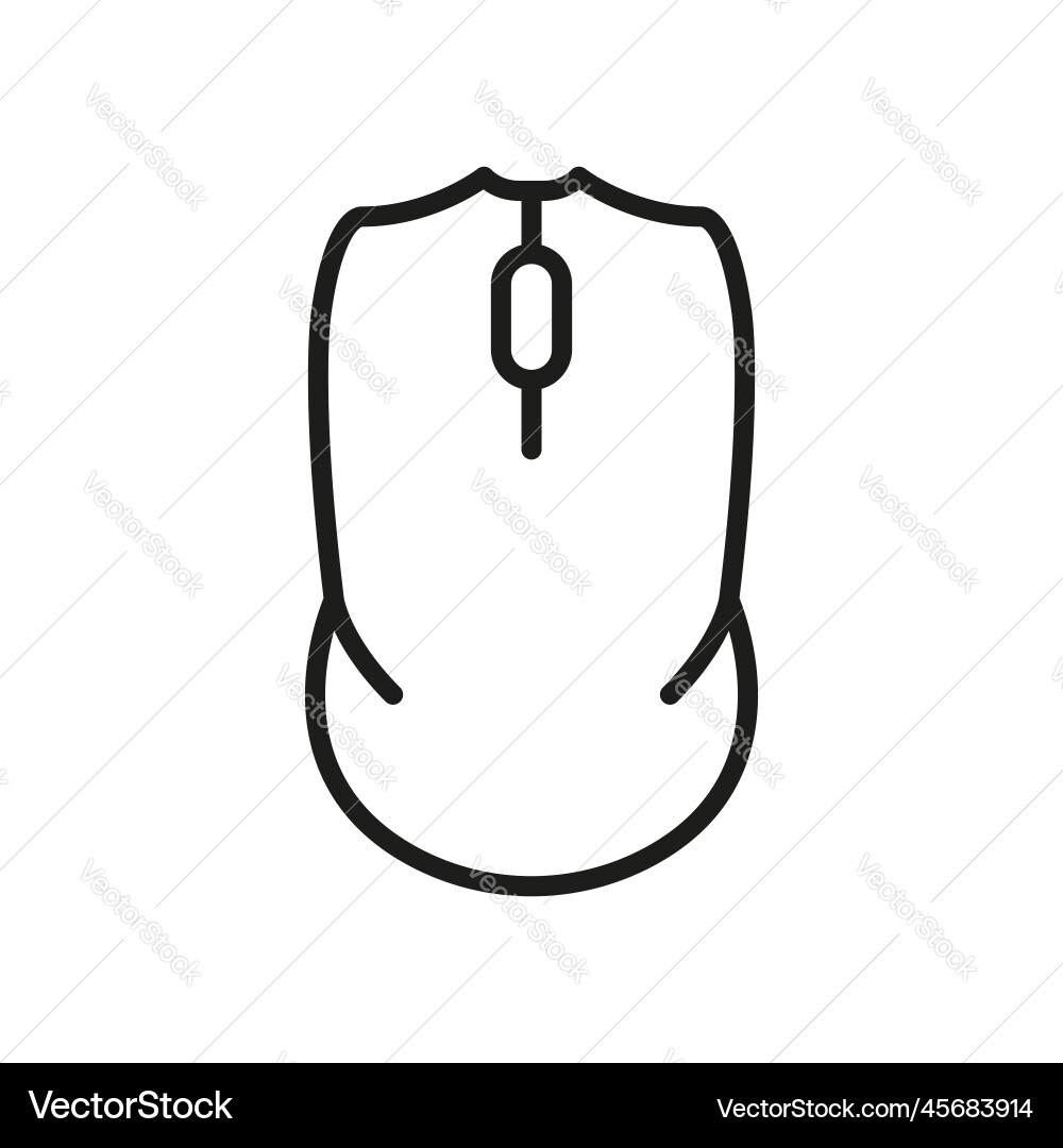 Computer mouse line icon pc wireless tool linear Computer mouse line icon pc wireless tool linear vector image