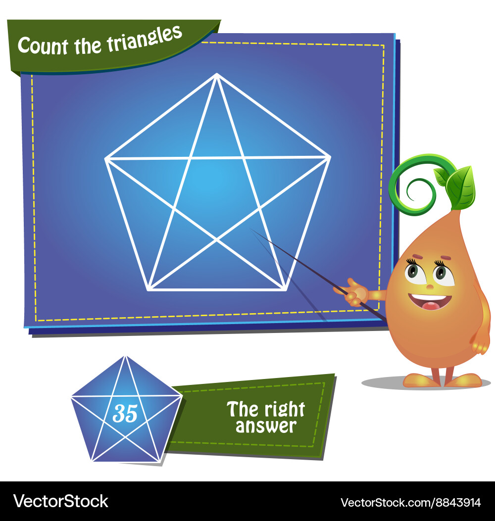 Count the triangles vector image