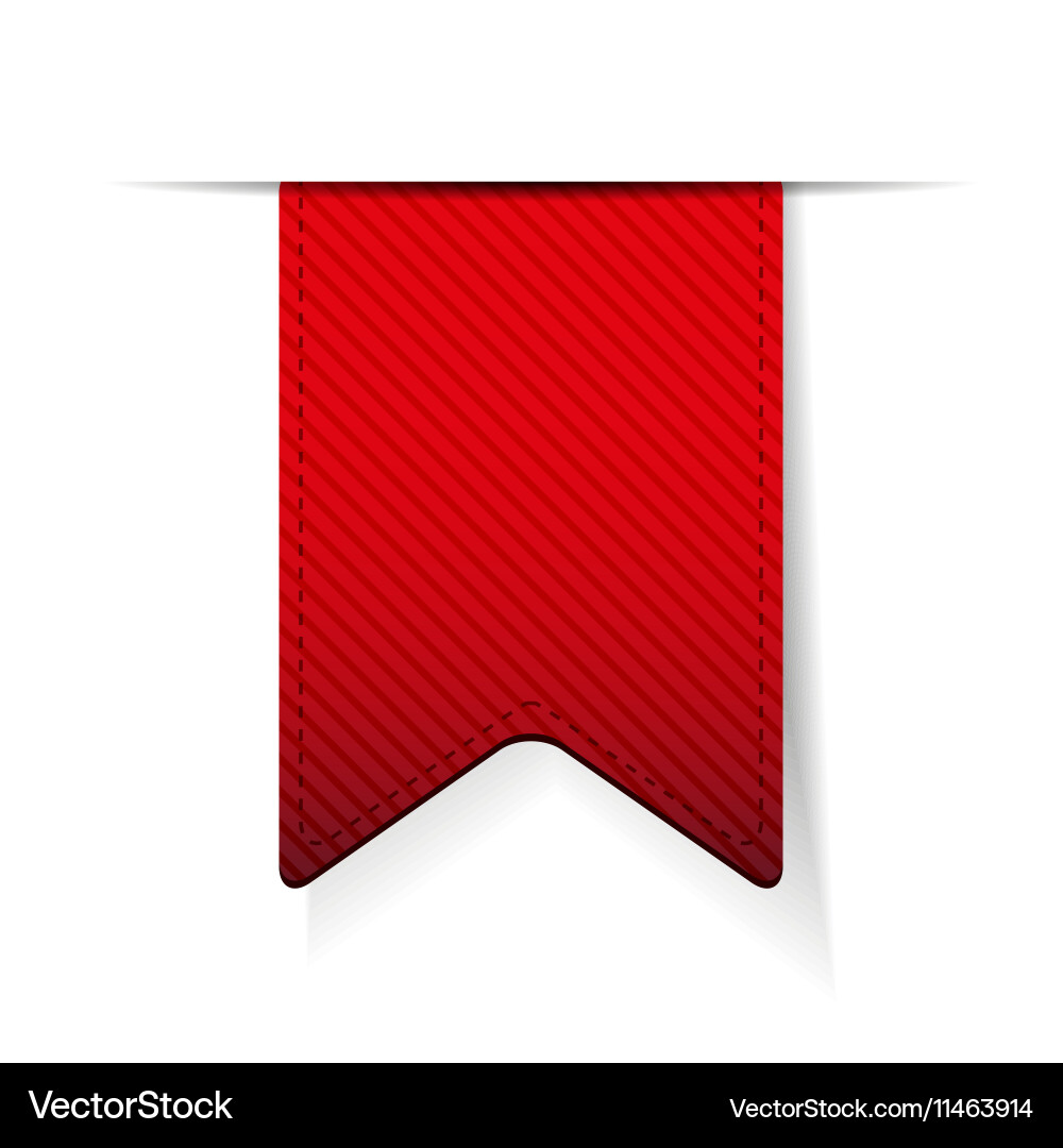 Empty red ribbon isolated Royalty Free Vector Image