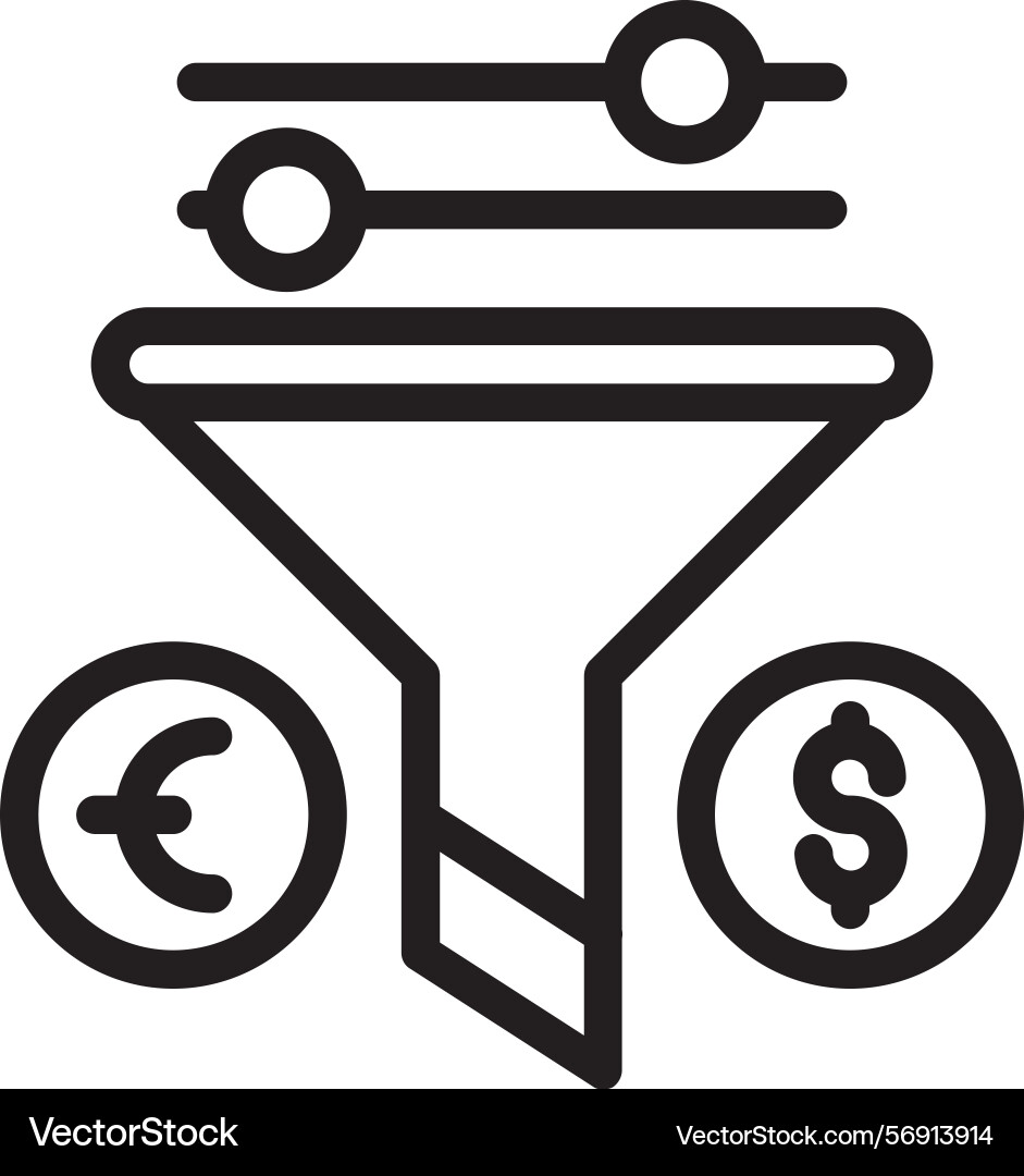 Filter linear style icon design Vector Image
