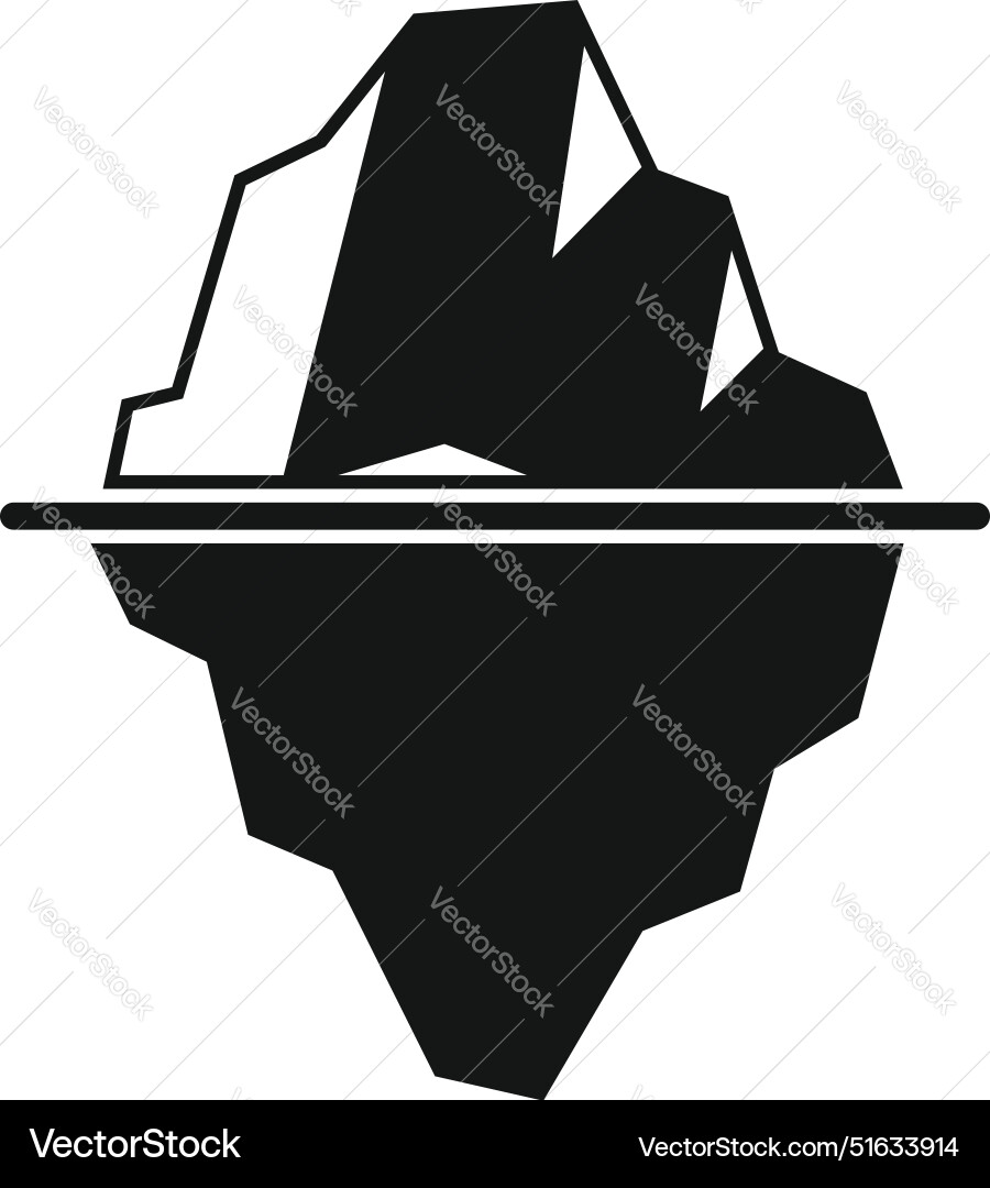 Iceberg floating representing hidden danger Vector Image
