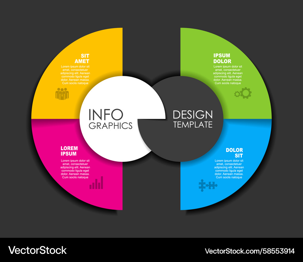 Infographic Template - Modern Data Visualization Vector Image