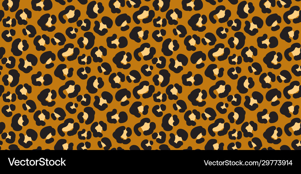 Leopard wild print pattern with spots and hearts Leopard wild print pattern with spots and hearts vector image