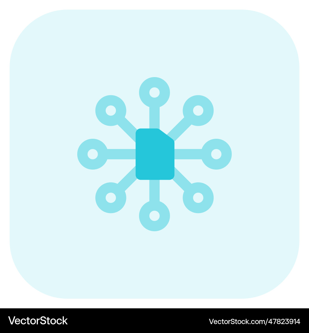 Microchip used to store data Vector Image