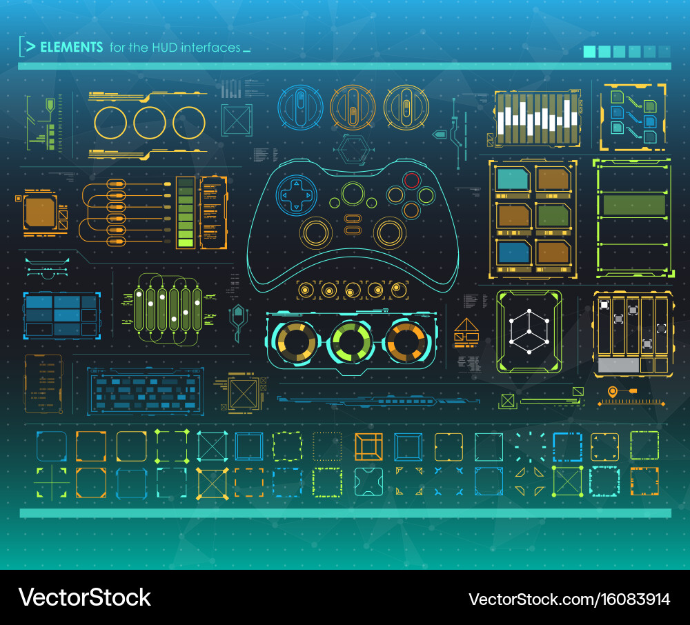 Modern UI Elements - Data & Interface vector image