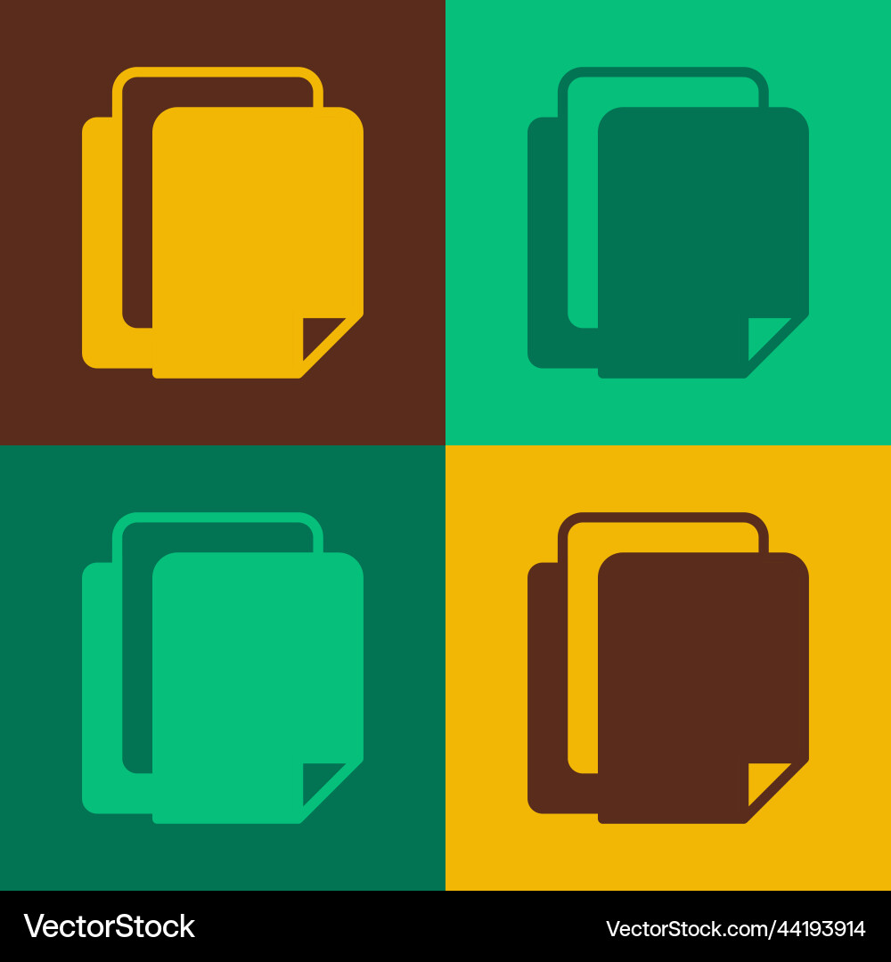 Pop art file document icon isolated on color Vector Image