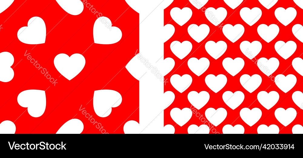 Seamless repeatable heart shape icon pattern Vector Image