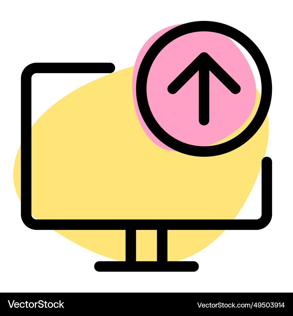 Sending data or files to the monitor vector image