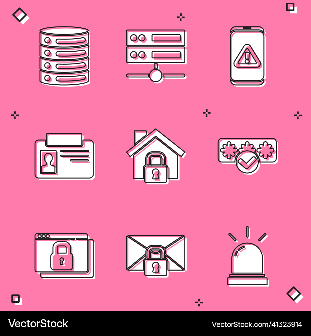 Set server data web hosting mobile Set server data web hosting mobile vector image