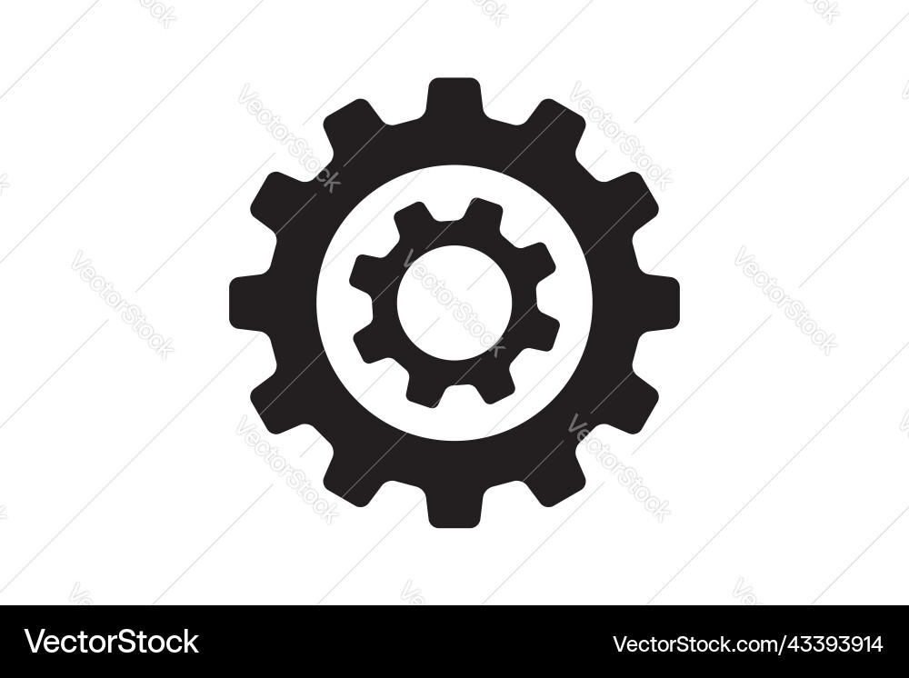 Setting icon with work cog gear element cogweel Vector Image