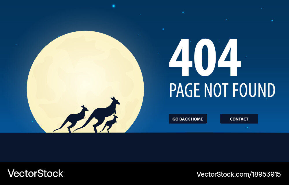 404 error page not found ui ux template vector image