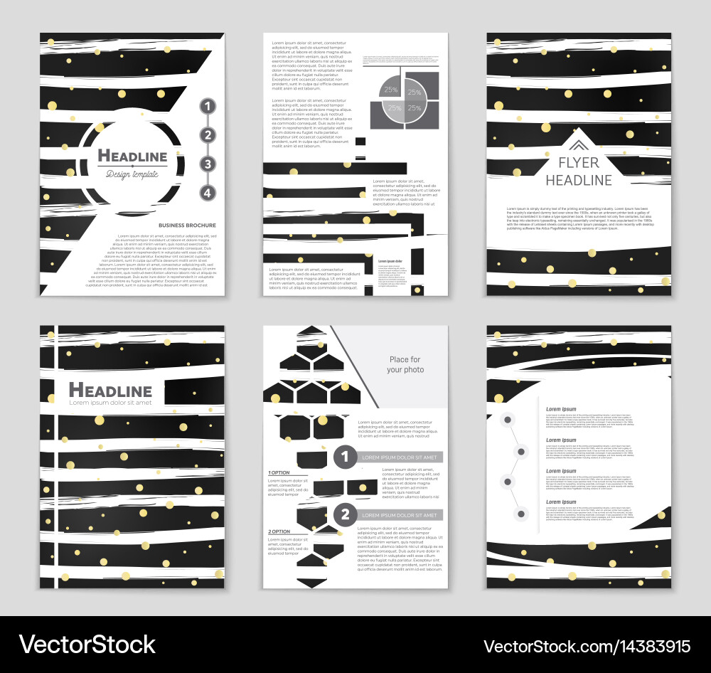 Abstract layout background set for art Vector Image