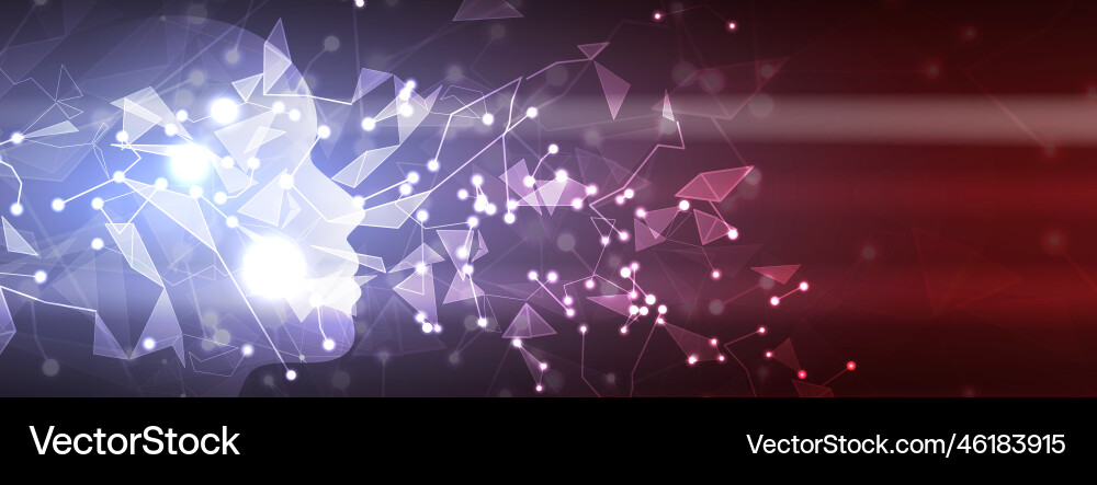 Artificial intelligence technology web background Vector Image