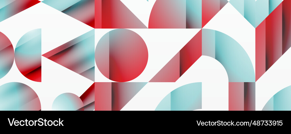 Assorted geometric shapes unite in a minimalistic Vector Image
