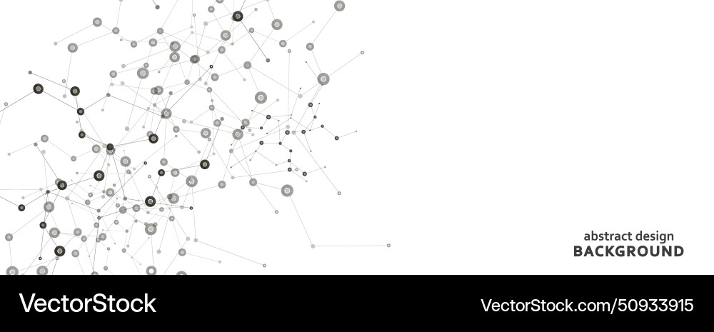 Banner design connecting dots and lines Vector Image