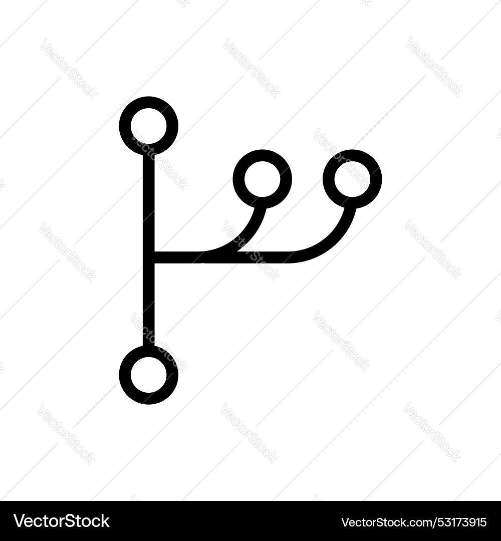 Code branch icon set merge data request symbol Vector Image