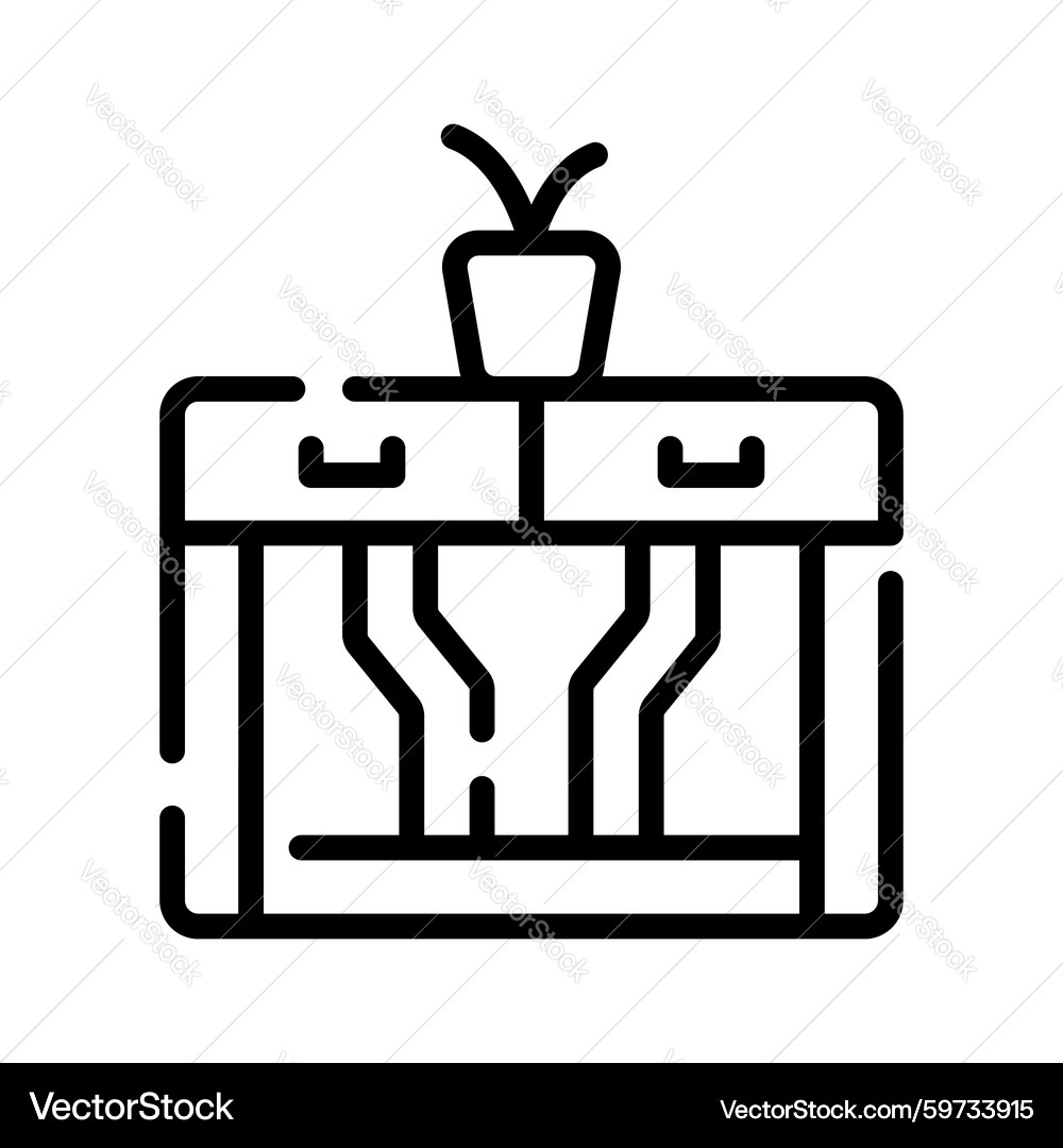 Console Table Icon (59733915) – Royalty-Free Vector | VectorStock