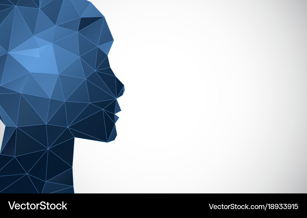 Creative concept background with triangular grid Vector Image