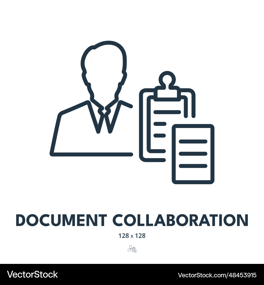 Document collaboration icon documentation Document collaboration icon documentation vector image