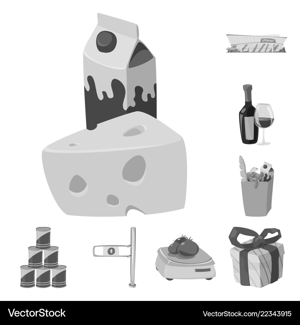 Isolated object of food and drink sign collection Isolated object of food and drink sign collection vector image