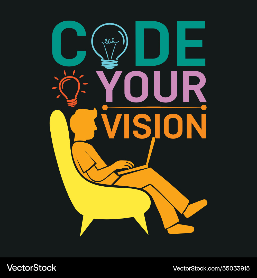 Kodieren Sie Ihre Vision futuristische Programmierung Kodieren Sie Ihre Vision futuristische Programmierung Vektorbild