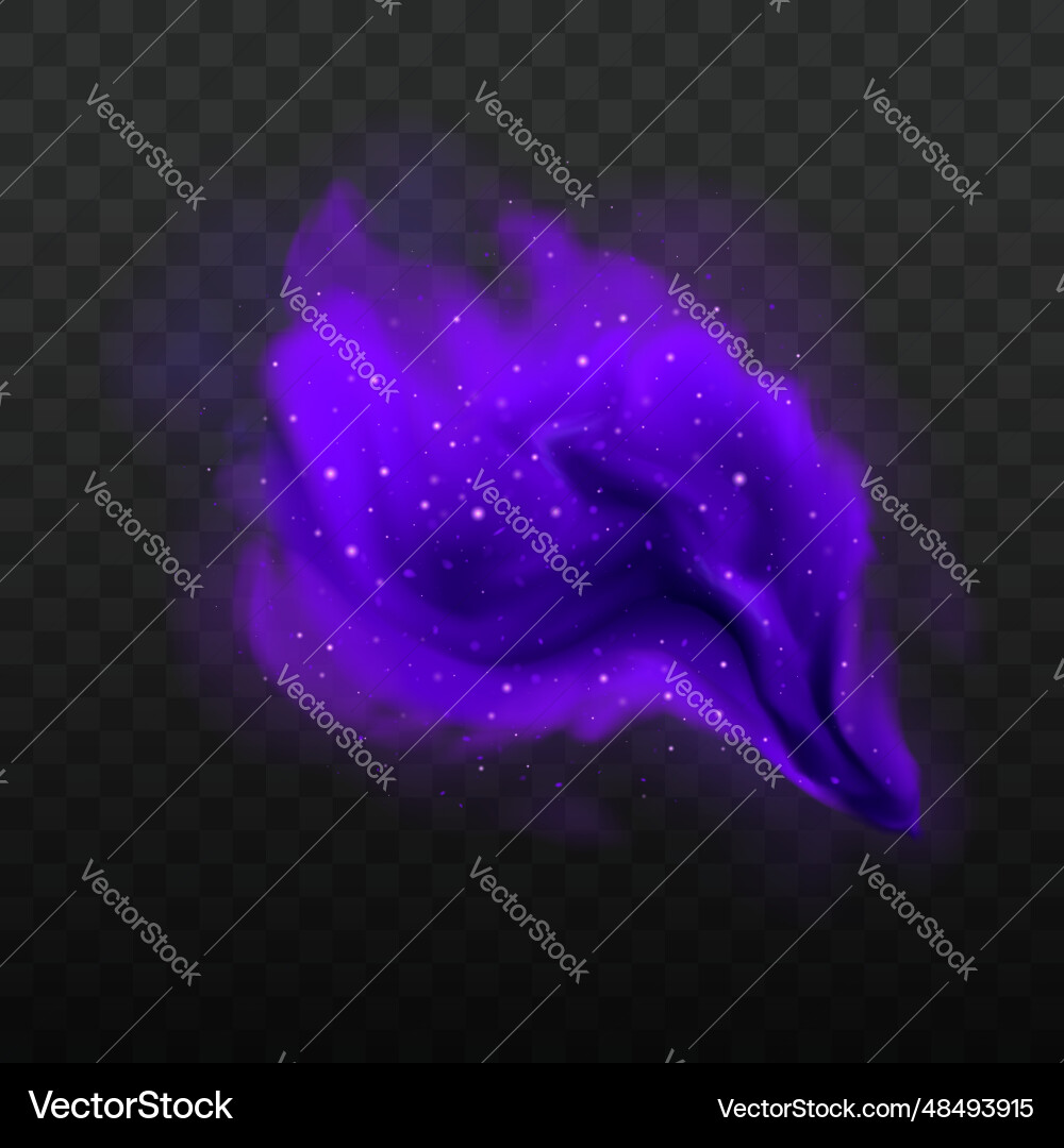 Purple Magical Smoke Cloud Vector Image