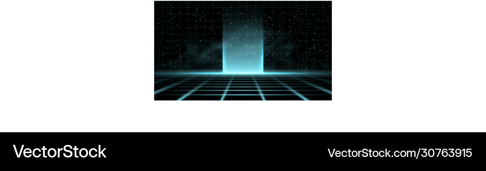 Retro Synthwave Nebula Background vector image