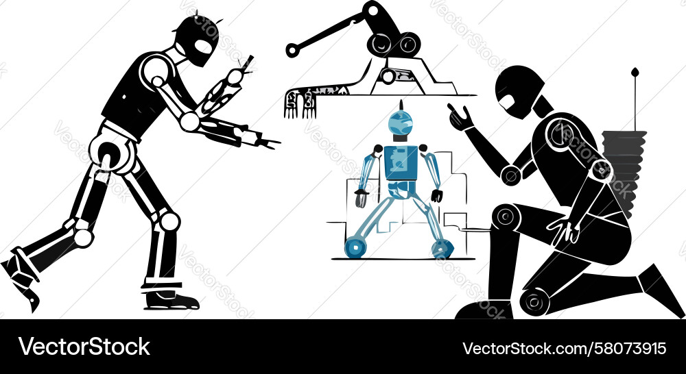 Robotics Technical Project Vector Image