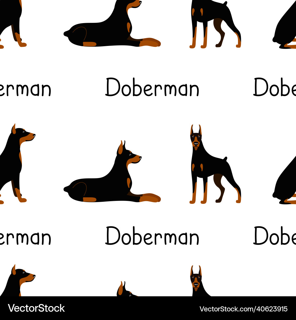 Seamless pattern from a set of poses Vector Image