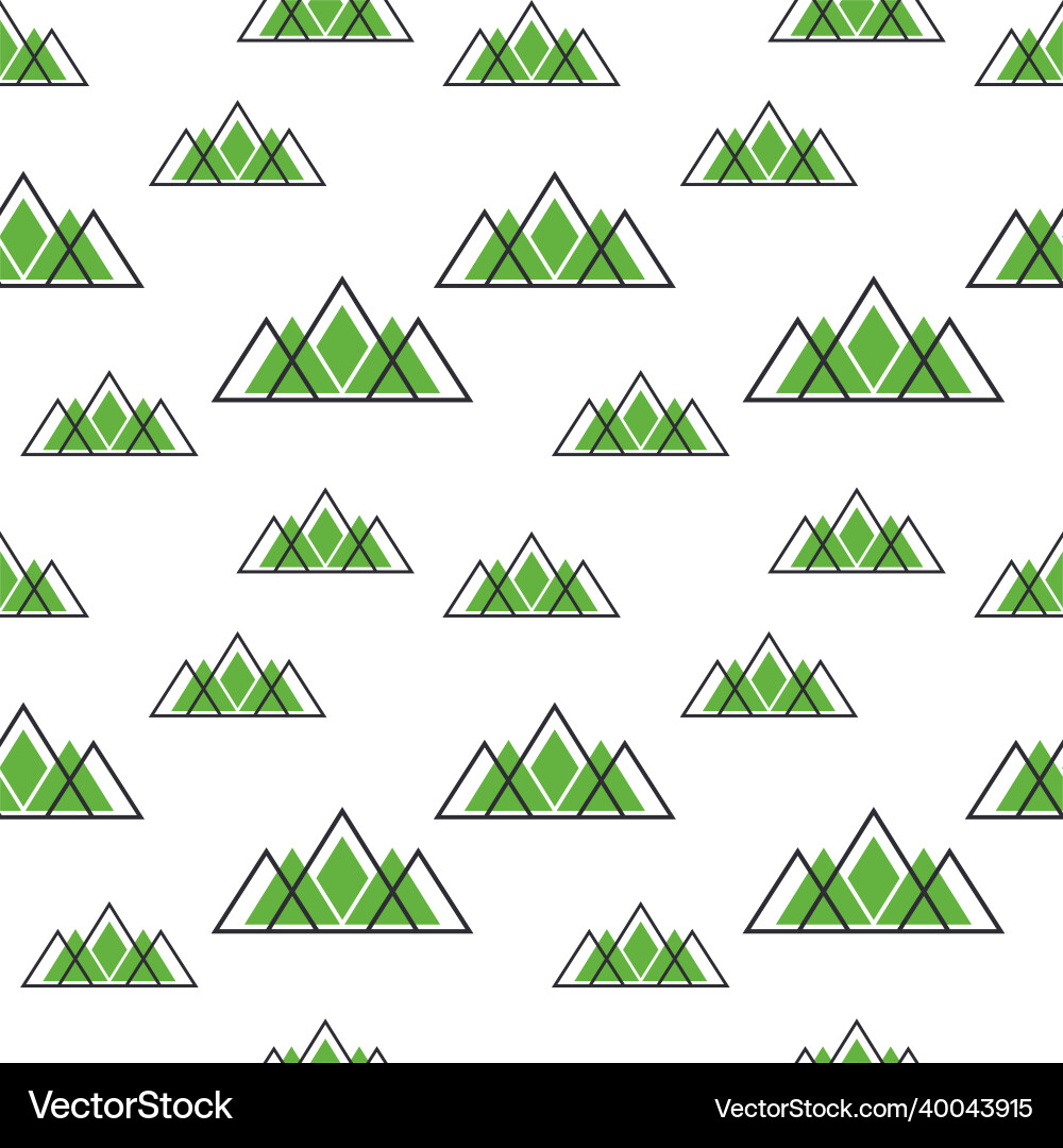 Seamless pattern with mountains in scandinavian Seamless pattern with mountains in scandinavian vector image