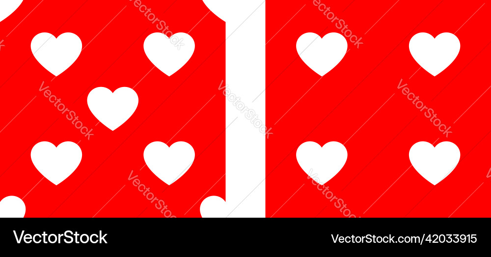 Seamless repeatable heart shape icon pattern Vector Image