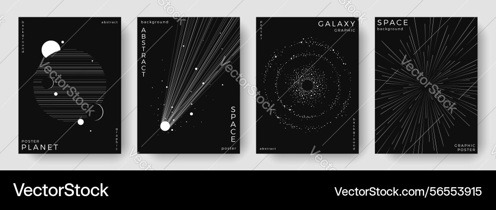 Set of abstract space astronomy backgrounds Set of abstract space astronomy backgrounds vector image