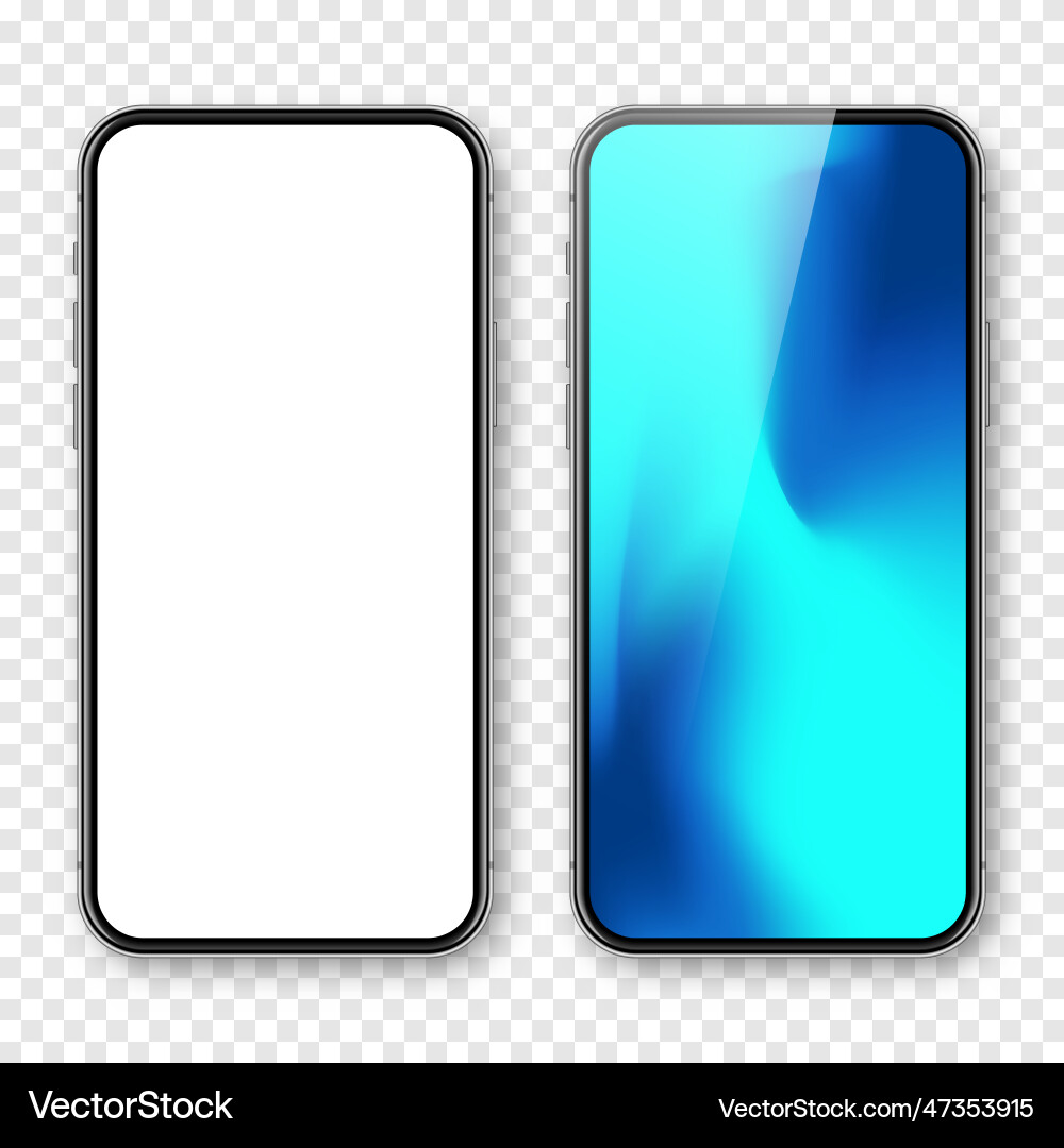 Smartphone with blank touch screen and abstract Smartphone with blank touch screen and abstract vector image
