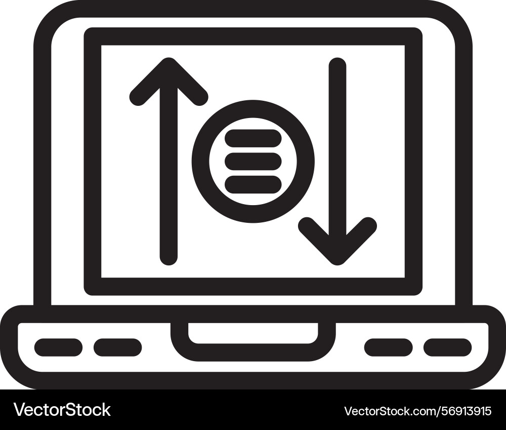 Sort linear style icon design vector image