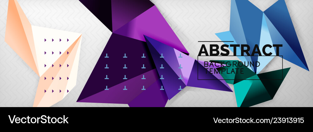 Triangles background techno template Triangles background techno template vector image