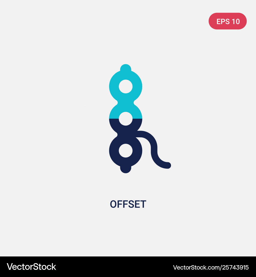 Two color offset icon from geometry concept Two color offset icon from geometry concept vector image